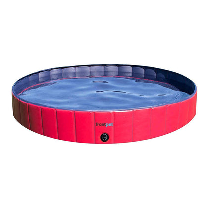 Frontpet XL Foldable Dog Pool - 60" Width Swimming Pools for Large Dogs, Kiddie Pool & Dog Bath Tub, Non-Slip Scratch Resistant Hard Plastic Shell Dog Pool, Portable Pet Pool for Dogs, Pets & Kids