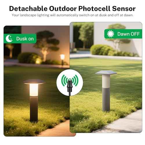 FIRMERST 2 Zone 200W Low Voltage Landscape Transformer with Timer and Photocell Sensor