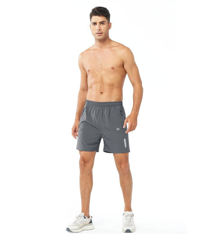 NORTHYARD Men's Athletic Running Shorts Gym Workout 7"/9"/5" Quick Dry Lightweight Sports Basketball Tennis 3 Zipper Pockets SMOKEGREY-5inch XL