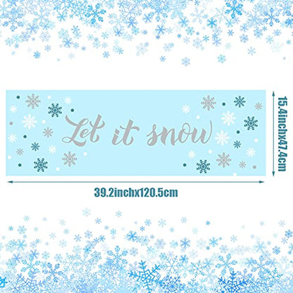 84 Pieces Christmas Wall Decals Snowflakes Wall Stickers Let It Snow Window Stickers for Home Decor Wall Art Window Bedroom Party Supplies