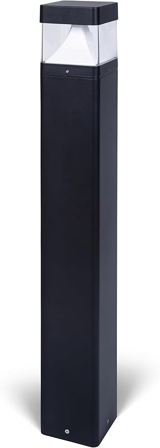 LightingLabs Led Bollard Landscape Lighting 10/15/20 Watts 40 Inch 3CCT 3000/4000/5000K 120-277V Outdoor Pathway Light Wired Ideal for Garden, Commercial Driveway Rated IP65 ETL Listed Square Flat