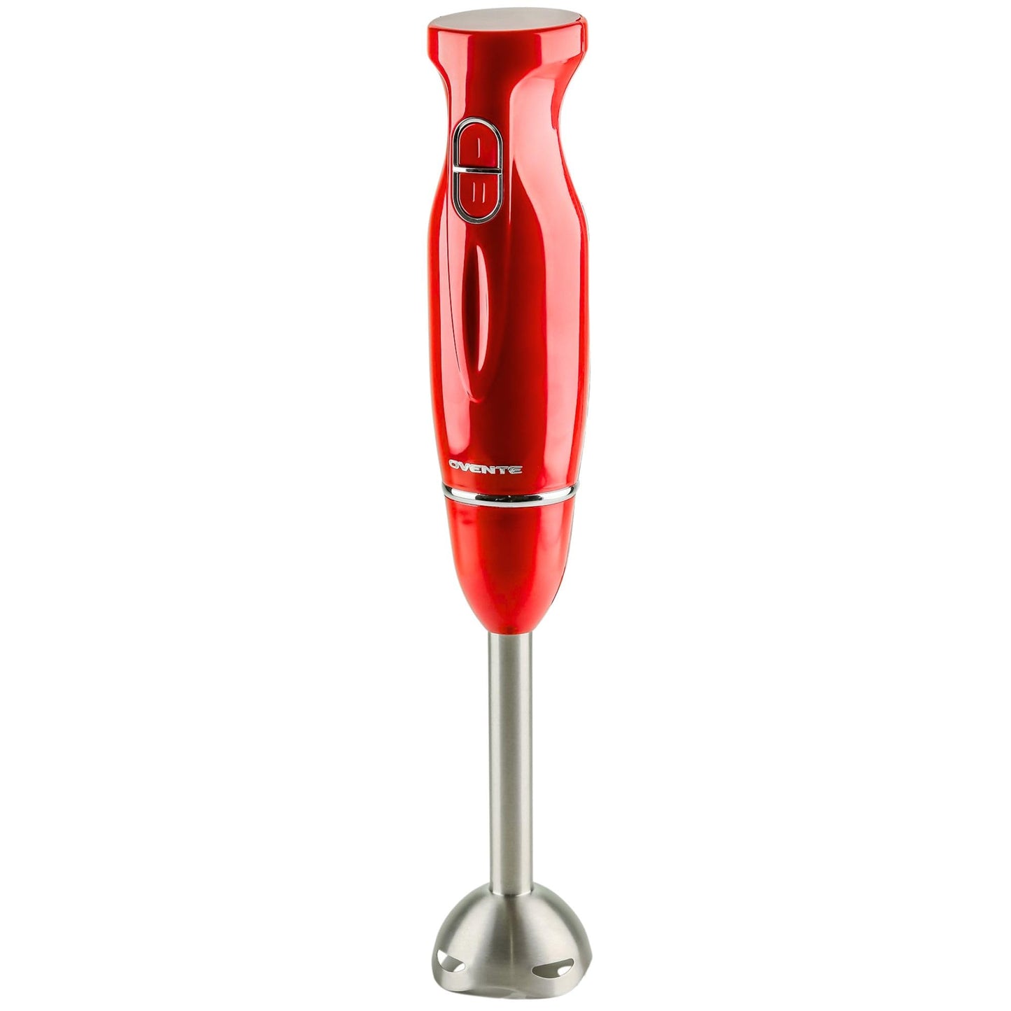 OVENTE Immersion Hand Blender, 300W Electric Handheld Portable Stick Mixer with 2 Mixing Speed and Stainless Steel Blades for Effortless Blending Smoothies, Shakes, Puree or Baby Food, Red HS560R