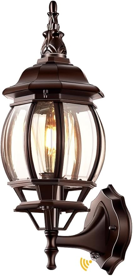 VIANIS Outdoor Wall Lantern, Dusk to Dawn Porch Lights, Outside Lighting Fixtures for House, Oil Rubbed Bronze Exterior Garage Light Fixtures Wall Mount, Anti Rust Outdoor Sconce Light for Patio,Coach