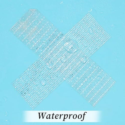 2 Pack Clear Duct Tapes Heavy Duty, Transparent Duct Tape Waterproof Tape High Performance Weather Resistant Tapes Industrial Grade for Residential, Commercial (1 in x 22 Yards)