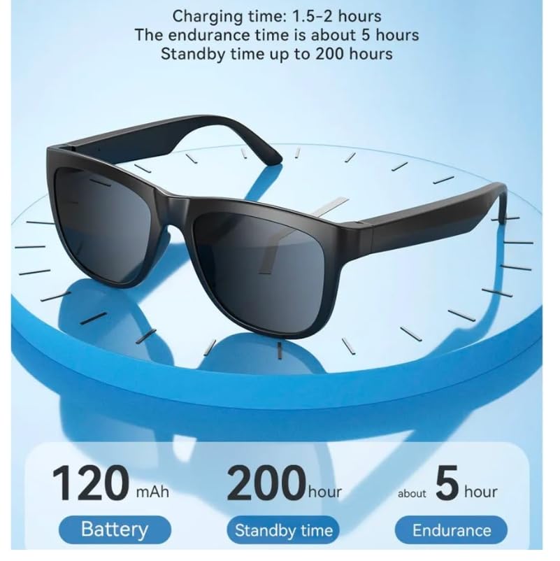 GS01 Smart Bluetooth Sunglasses, Audio Sunglasses With Speaker, UV400 Polarized lens, Open Ear Music, Touch Control
