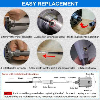 Replacement for Foredom Flexshaft S-93 Inner Shaft Cable & S-77 Outer Sheath Set for CC LR S SR TX Series Rotary Motors Jewelry Tool Maintenance Kit, 39¡± Long