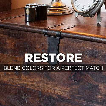 Weiman Wood Repair System Kit - 4 Filler Sticks 4 Touch Up Markers - Floor and Furniture Scratch Fix