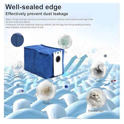 Replacement Dust Bags Compatible With BObsweep Dustin/Ultra-Vision/Orb-i / RC400 £º7 pack Durable and Efficient vacuum Bag for Pet Hair, Dirt, and Debris on All Floor Surfaces
