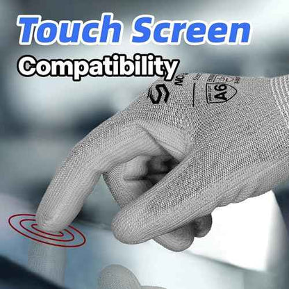 Schwer 12 Pairs ANSI A6 Cut Resistant Gloves CR7120 Cut Proof Work Gloves, Touchscreen, for Men and Women Used for Woodworking, Glass Cutting, Construction, Cargo Handling, Car Repair, L