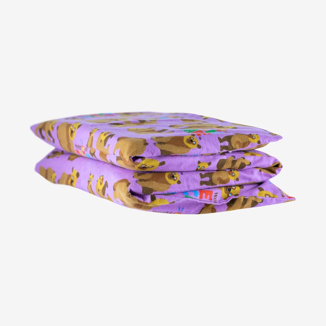 KinderMat Sheets Eric Carle - Full Nap Mat Washable Cover, Special Edition - Brown Bear, Brown Bear, What Do You See? - Regular, 47" x 22", Great for Daycare & Family Households, COVER ONLY