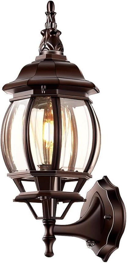 VIANIS Outdoor Wall Lantern, Dusk to Dawn Porch Lights, Outside Lighting Fixtures for House, Oil Rubbed Bronze Exterior Garage Light Fixtures Wall Mount, Anti Rust Outdoor Sconce Light for Patio,Coach