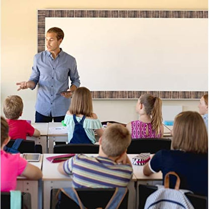 Teacher Created Resources Dark Wood Straight Rolled Border Trim - 50ft - Decorate Bulletin Boards, Walls, Desks, Windows, Doors, Lockers, Schools, Classrooms, Homeschool & Offices