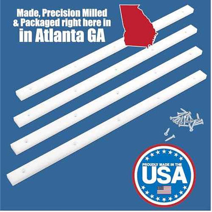 17 UHMW Plastic Strips for Crosscut Sled - Miter Bar w/Predrilled Holes & Screws, 3/4 x 3/8 Miter Slot Runners for Table Saw Sled Kit, Cross Cut Sled - Pack of 4