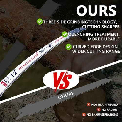 12¡± Arc Edge Reciprocating Saw Blade, 7TPI Japanese Teeth with Curved Edge Wood Pruning Saw Blades for Tree Trimming, Wood Cutting (3 Pack)