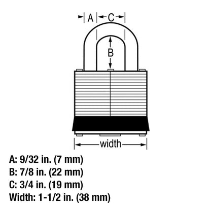 Master Lock 1803Q Fortress Outdoor Padlock with Key, 4 Pack Keyed-Alike