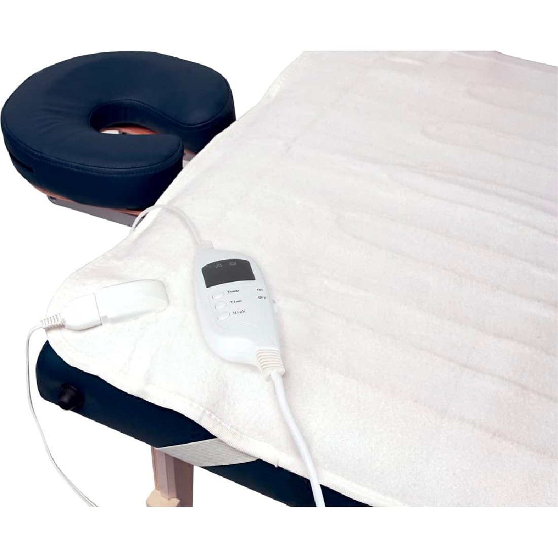 ForPro Professional Collection Fleece Massage Table Warmer, Extra Large 31" x 72" Heating Pad with 9 Heat Settings, Rapid Warming, LED Controller, 6' Detachable Power Cord