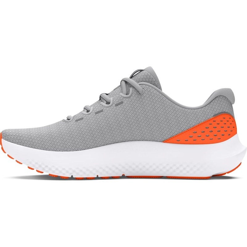 Under Armour Men's Charged Surge 4, (104) Mod Gray/White/Team Orange, 8.5, US