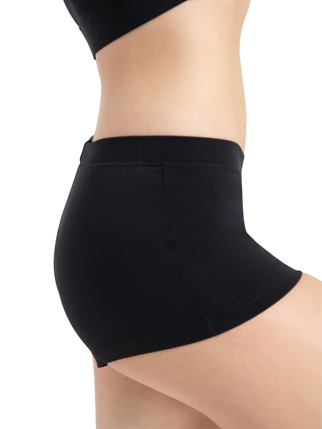 Capezio Women's Low Rise Boy Cut Short,Black,Small
