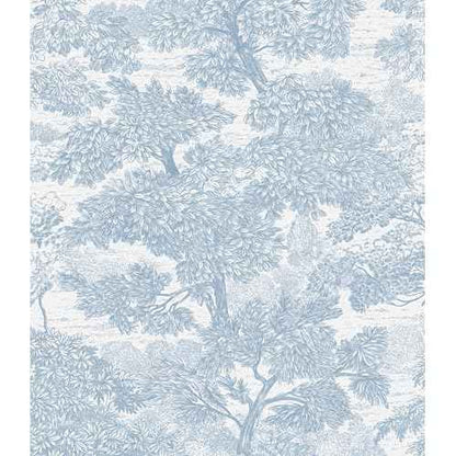 Safiyya Peel and Stick Wallpaper Blue Tree Contact Paper 78.7" x 17.3" Wall Paper Modern Forest Self Adhesive Removable Wallpaper for Bedroom Bathroom Vinyl Rolls