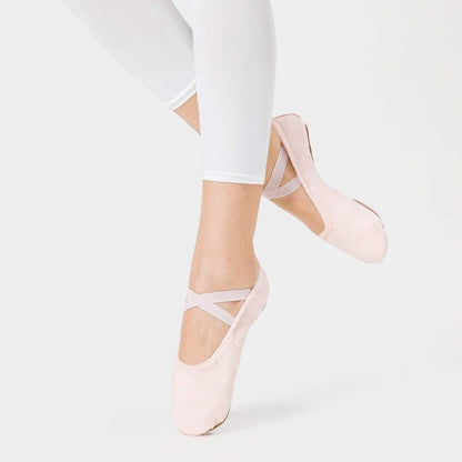 Stelle Canvas Ballet Shoes Toddler Girls Ballet Slippers No-Tie Boys Dance Shoes(Ballet Pink,6MT)