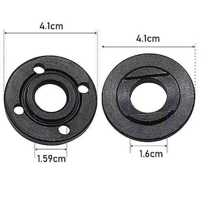 7PCS Grinder Flange Angle Wrench Spanner Metal Lock Nut£¬1PCS Angle Grinder Wrench, 6PCS Flange Nuts,Compatible with Dewalt Bosch Black Decker Ryobi Makita(5/8"-11 threaded shaft)