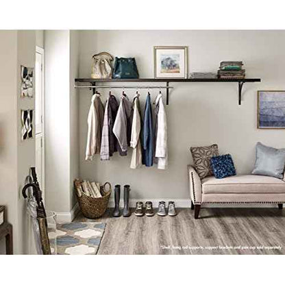 ClosetMaid 1410 Premium Wood Shelving 40-Inch to 72-Inch Adjustable Hang Rod, Chrome