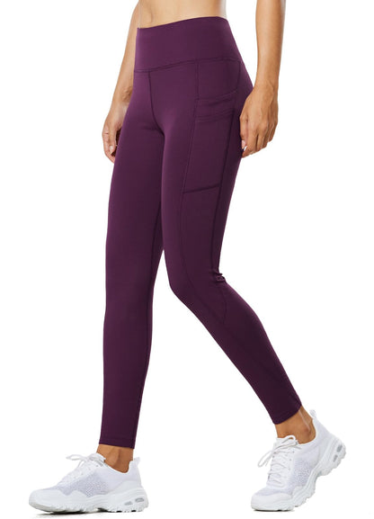 baleaf Women's Winter Leggings Fleece Lined Waterproof Thermal Hiking Pants Warm Tights Running Gear Cold Weather Paisley Purple L