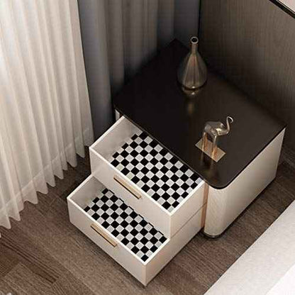 LaCheery Thick Checkered Contact Paper Decorative Self Adhesive Checkered Wallpaper Removable Black and White Wall Paper Peel and Stick Wallpaper for Bathroom Backsplash Shelf Drawer Liners 15.8"x80"