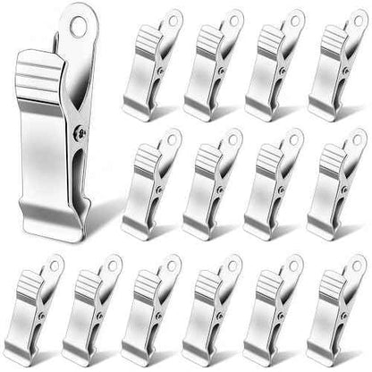 20 Pcs Small Metal Clips Spring Mini Clamps for Crafts, Metal Clamps for Baking, Stainless Steel Small Clips for Backdrop Office Paper Hanging Lights, Spring Clamps Alligator Clips