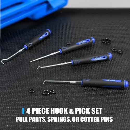 Heavy Duty Snap Ring Pliers Set, 8pcs Convertible Internal External Circlip Pliers with 4pcs Hook Picks for Circlip Removal, with Storage Case