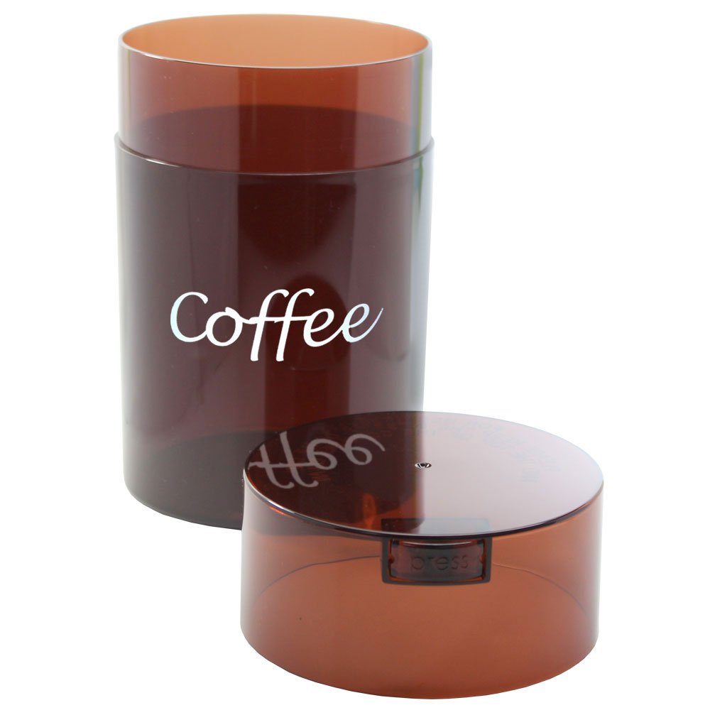 Coffeevac 1LB – Patented Airtight Container | Multi-use Vacuum Container Works as Smell Proof Containers for Ground Coffee and Coffee Bean Containers. White Floral