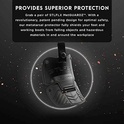 STLFLX - MetGUARDZ¢â Metatarsal Guard for Safety Boots and Shoes, Shoe/Work Boot Metatarsal & Lace Protector, SEN 600, Lace-Up Version