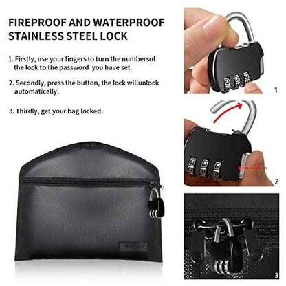 Sdstone Hanger Diversion safe with Lock, Fireproof Hanger Safe with Small Fireproof Bag,Secret Safe Under Clothes with Hidden Compartment to jewelry safes for home or Travel Safe 1 pack
