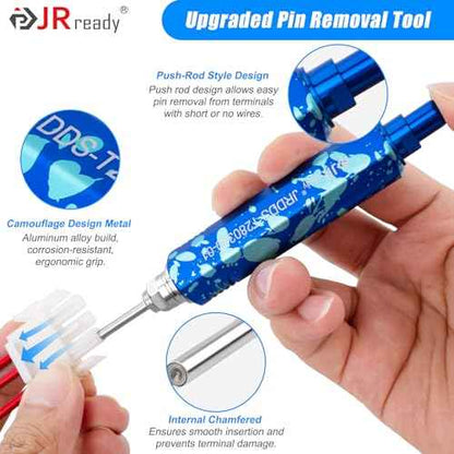 JRready ST6556 MLX Pin Connector Kit with Molex Pin Extractor Tool 6.35mm Pitch Wire Power .084¡± Connectors 14-20AWG Pin Terminals 2.13mm Diameter 42024 Series with Terminal Removal Tool