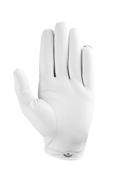 Callaway Golf X Spann Glove (Worn on Left Hand, Cadet (Short Fingers), Large, White/Black)