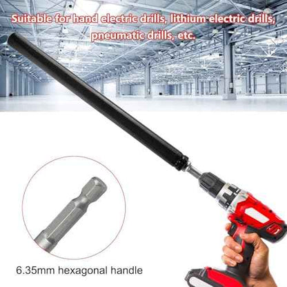 Professional 9/16" Impact Power Nut Driver Set - Long Reach Hex Nut Runner with 1/4" Hex Shank, for Efficient Construction Work, 9/16" Deep Socket