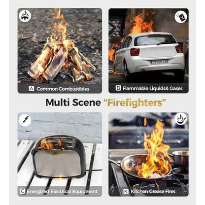 Fire Extinguisher 4-Pack with Mount Brackets£¬Portable for Home, Kitchen, Car, Boat£¬BBQ -Multi-Purpose Fire Protection