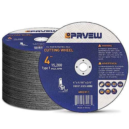 50-Pack 4 Inch Cut Off Wheels,4 x1/16x3/8 Inch Quality Cutting Disc,Metal & Stainless Steel Aggressive Cutting Wheel for Angle Grinder, General Purpose Metal Cut-Off Wheel