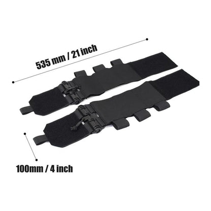 GAZJYUSP Pair of Elastic Tactical Vest Cummerbund Quick Release Mounting Strap for Vest JPC/CPC/LBT/LBX/FCPC with Magazine Pouches (Khaki)