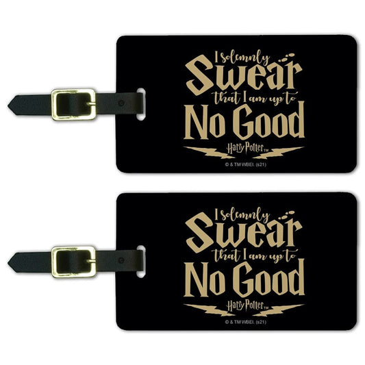 Harry Potter I Am Up To No Good Luggage ID Tags Carry-On Cards - Set of 2