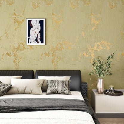 Wallercity Luxury Beige/Gold Marble Contact Paper for Cabinets Countertops Golden Peel and Stick Countertops Vinyl Wrap Waterproof Self Adhesive Marble Wallpaper for Kitchen Table Shelf 15.8''x78.7''
