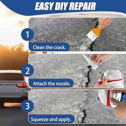 Concrete Crack Filler, Concrete Crack Repair Sealant, Weather-Resistant Crack Caulking Glue, Fast-Drying Crack Repair Adhesive for Slabs, Sidewalk, Foundation & Garage ? Indoor Outdoor Use (5 Pack)