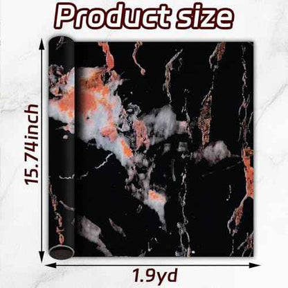 Black White Marble Contact Paper for Countertops, 15.7" X 39.3" Peel and Stick Glossy Marble Granite Wallpaper, Vinyl Self Adhesive Contact Paper for Cabinet Countertop Shelf Kitchen Appliances