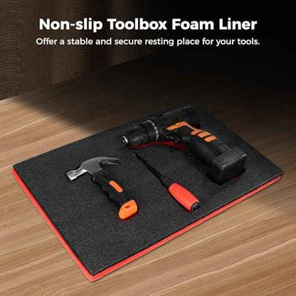 Homaisson Tool Box Foam Sets - Including 3 Tool Box Liners 1 Cutter and 2 Marker Pens Adjustable Tool Foam Organizers Non-Slip EPE Toolbox Liner Mats for Storage,18.1¡¿11.8¡¿1"