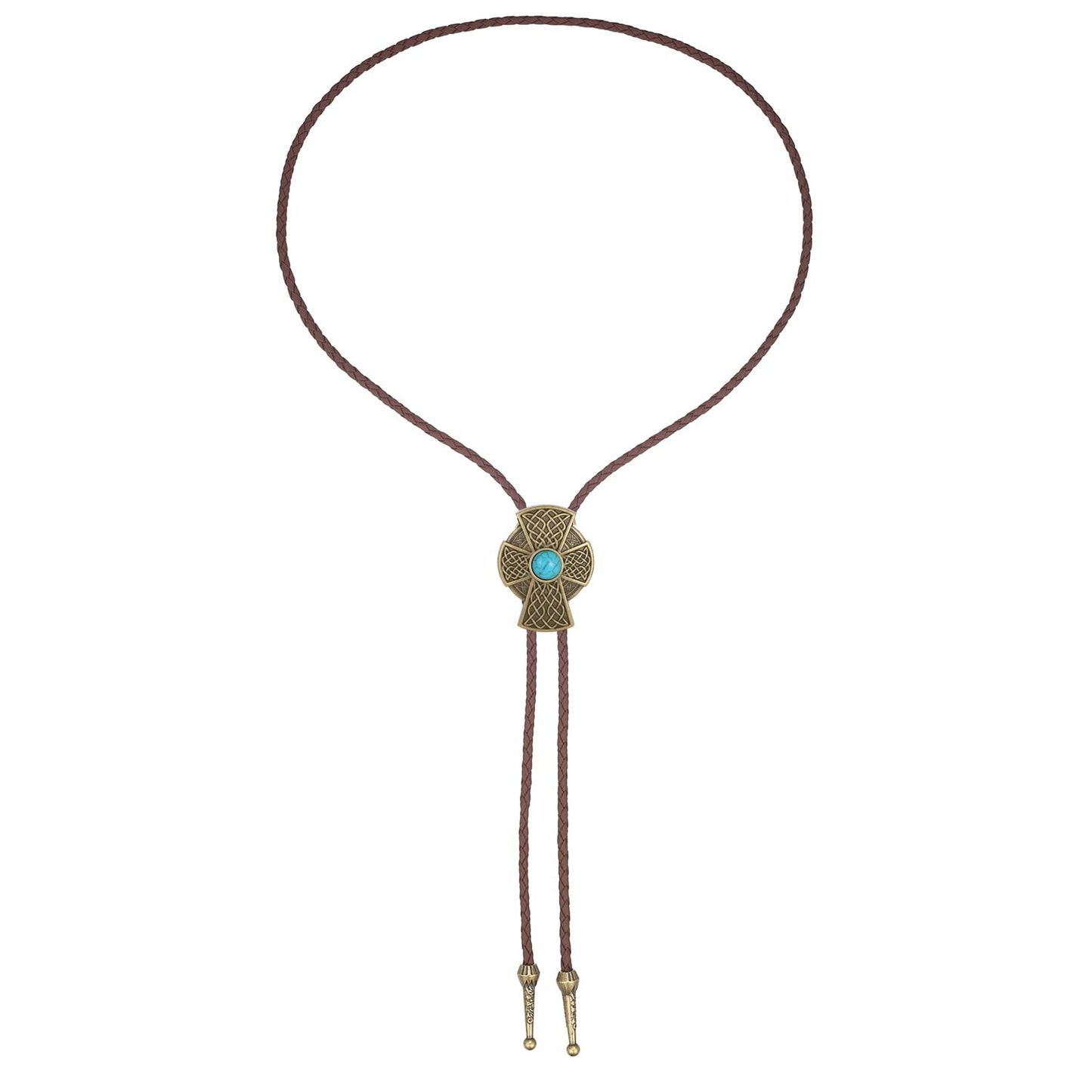 AZORA Western Cowboy Bolo Tie for Men Women Adjustable Necktie 3D Cowboy Hat and Boots Tips Bolo Neckties for Concert Custome Accessories