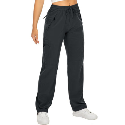 Toomett Women's Hiking Pants Quick Dry UPF 50 Travel Golf Pants Lightweight Camping Work Cargo Pants Zipper Pockets,6608,Dark Grey,2XL