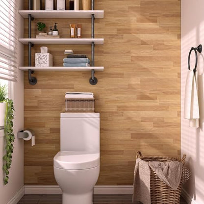Butcher Block Countertop Contact Paper Brown Wood Grain Contact Paper Peel and Stick for Cabinets Waterproof Self Adhesive Wood Wallpaper for Kitchen Bathroom Removable Papel Tapiz 17.7"x80"