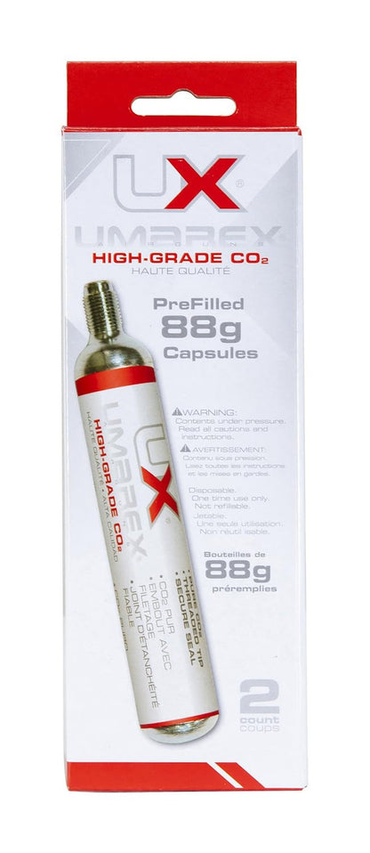 Umarex High-Grade CO2 Cartridges for Pellet Guns, BB Guns and Airsoft Guns, 88 Gram (Pack of 2)