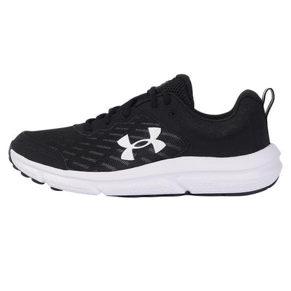 Under Armour Men's Charged Assert 10 Shoes, (001) Black/Black/White, 12 X-Wide