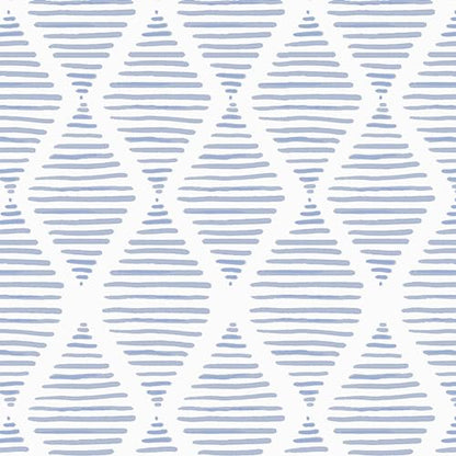 WENMER Geometric Peel & Stick Wallpaper - 17.3' x 118' Blue & White Striped Contact Paper for Restroom & Bedroom